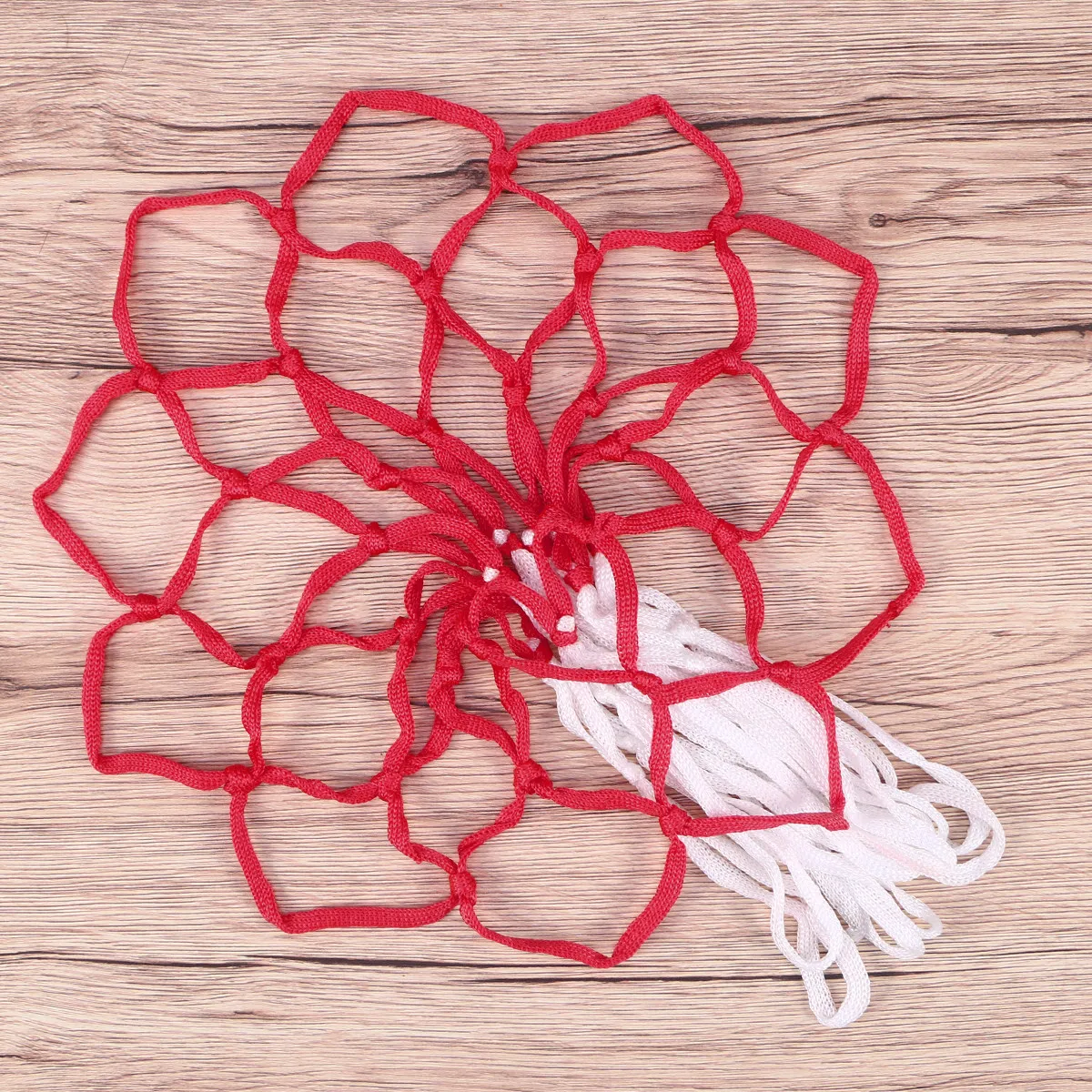 

Basketball Net Multicolor Braided Heavy Duty Polyester Polypropylene For Indoor Outdoor Sports Use Official Size Red White