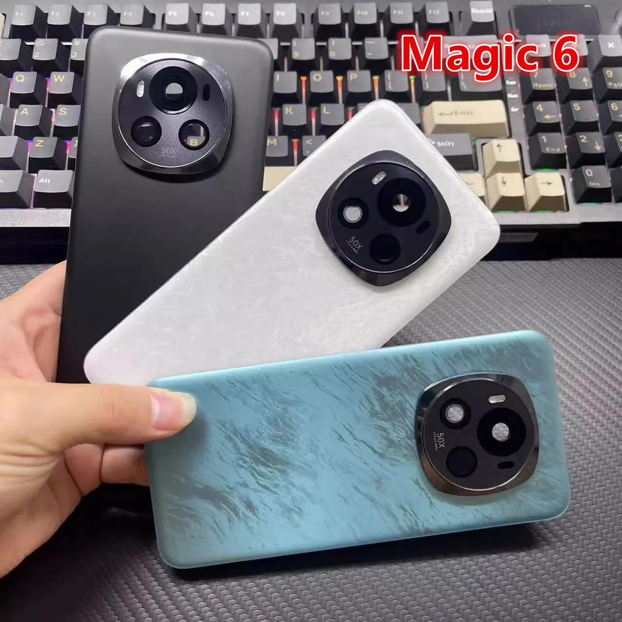 Magic6 Battery Back Cover For Honor Magic 6 Rear Housing Glass Case Replace Phone Repair Spare Parts + Camera Lens