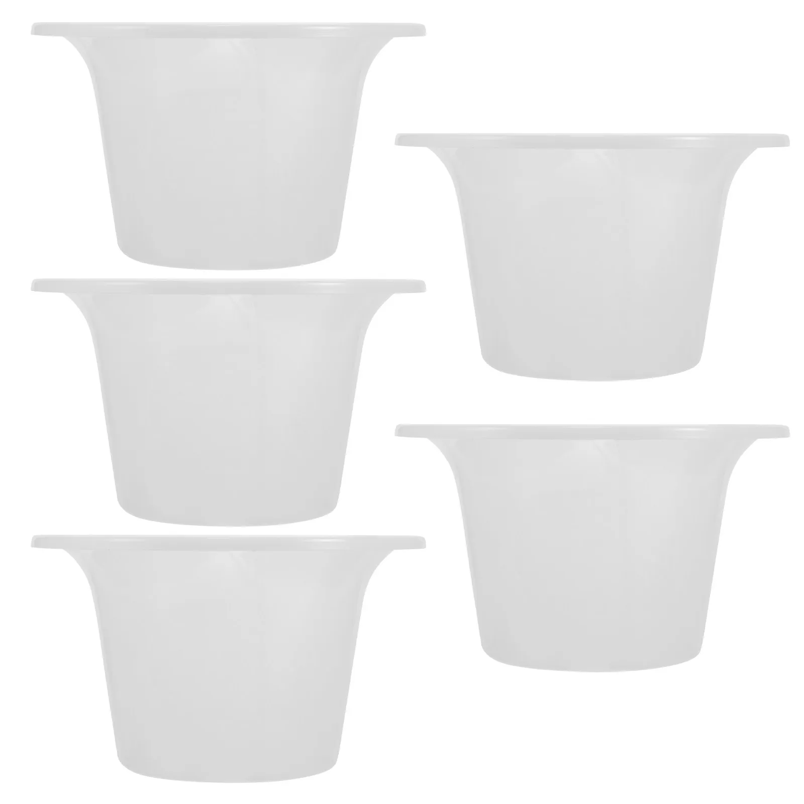 5Pcs Disposable Chamber Pot Plastic Urine Pot Lightweight Compact Smooth Edge for Hospital Home Travel Night Use Portable Urinal