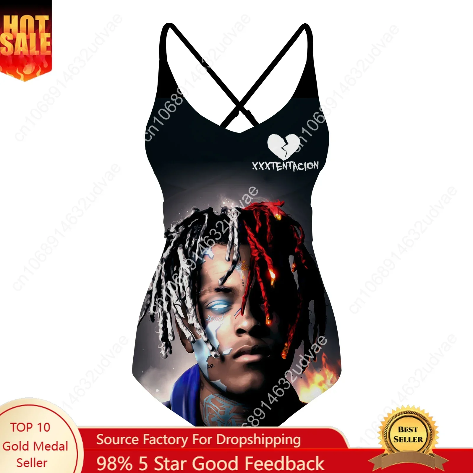 X-XXXTentacions Swimsuit Womens Sling Swimsuits Personalized Sexy Swimwear Pool Party Beach Bikini Summer Custom Bathing Suits
