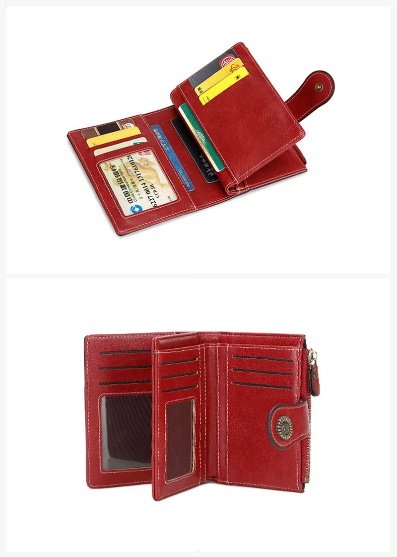 Neue Kurze RFID-Damenbrieftaschen mit Namensgravur, Reißverschluss, Münzfach, Hochwertiger Kartenhalter, Damen-Geldbörse – Detail 13