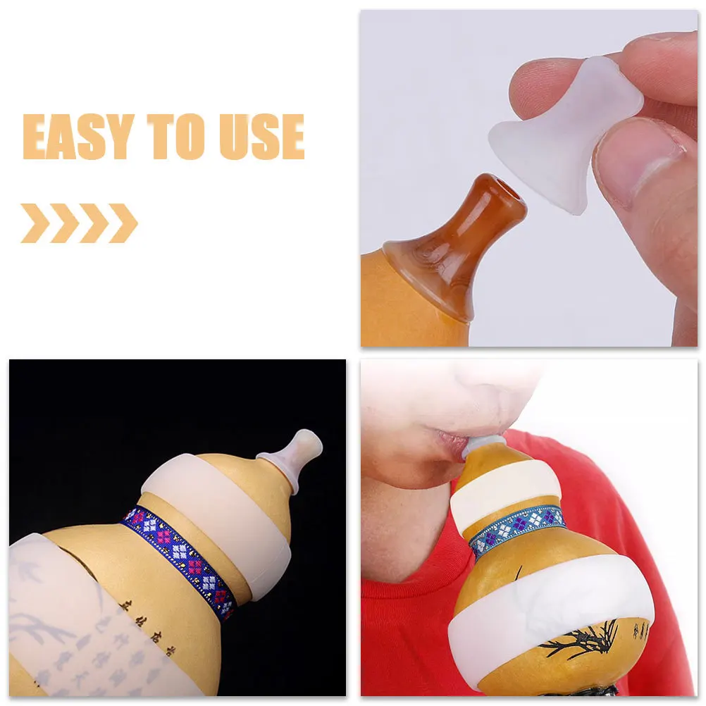 

3Pcs Silicone Cucurbit Flute Protective Sleeve Mouth Cover F G Musical Instrument Parts Cucurbit Flute Sleeve