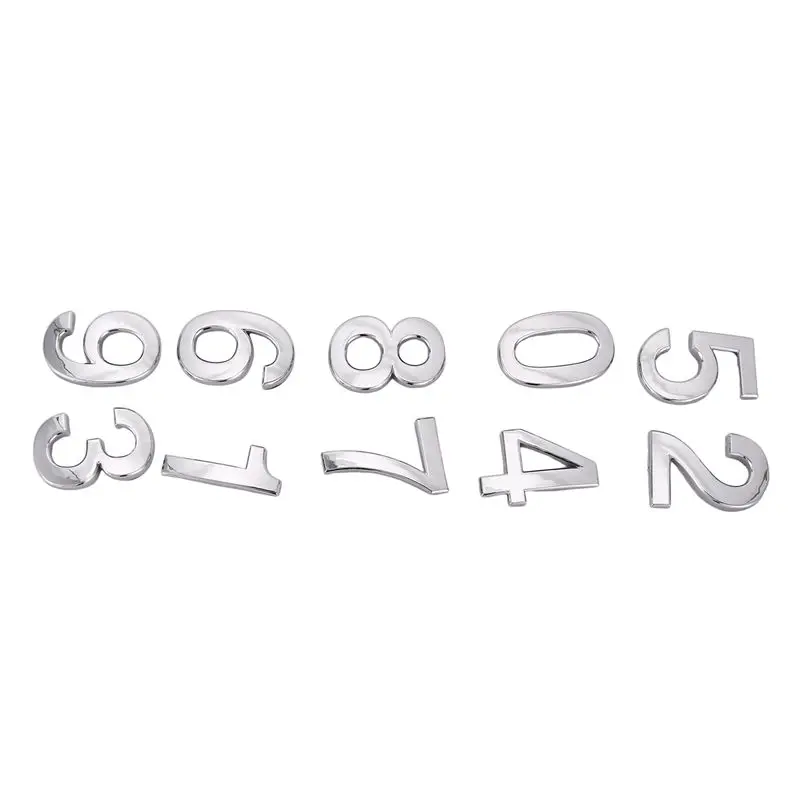 A01F-10 Pieces Self-Adhesive Door House Numbers Mailbox Numbers Street Address Numbers For Residence And Mailbox Signs, 0 To 9