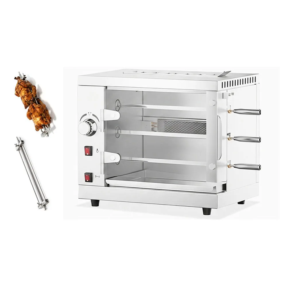 Chicken Machine Commercial Stainless Steel Grill Large Capacity Bbq Grill Gas Roasting Roast Chicken Rotisserie Machine