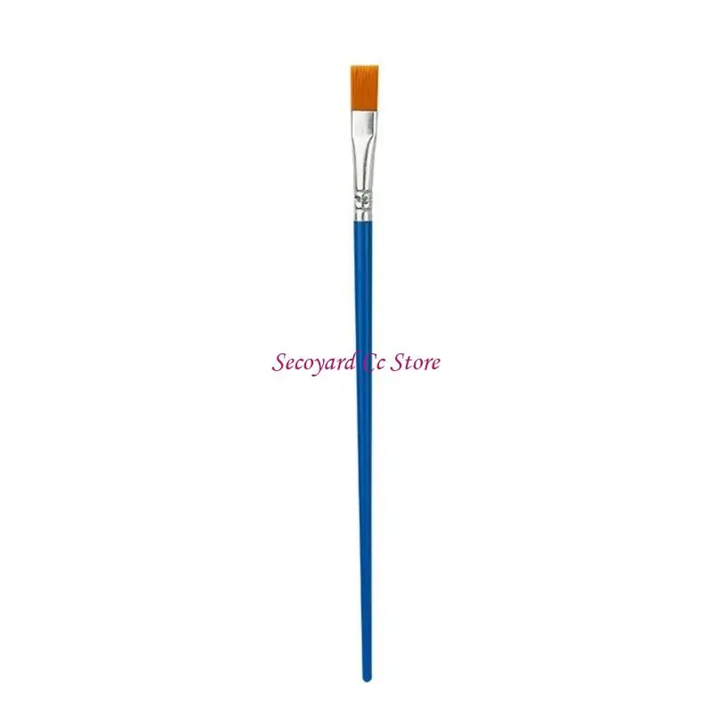 N3UC Paint Brush, 10Pcs Round/Flat Tip Paintbrushes Nylon Hair Artist Art Paint Brush