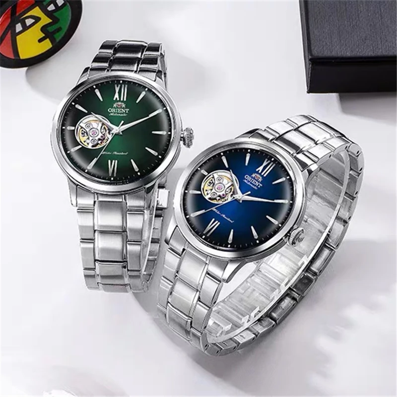 ساعة أصل جوفاء الظهر شفافة كلاسيكية ريترو أوتوماتيكية ميكانيكية للرجال RE-AG0028L10B