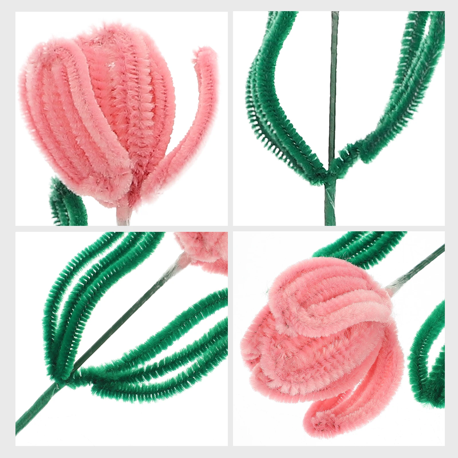

Tulip Bouquet Toy Toys Twisting Stick Flower Stems for Crafting Kit Making Supplies