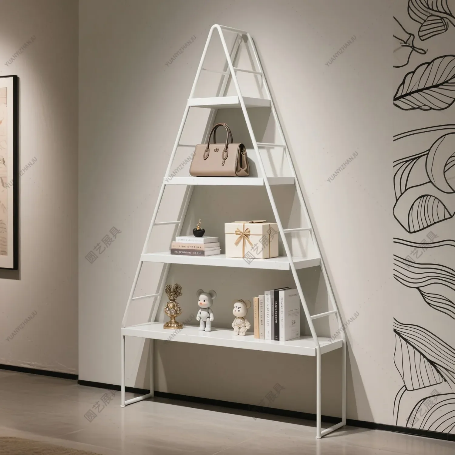 Design Sense Product Display Display Rack Blind Box Storage Display Rack Floor to Floor Living Room Shelf Multi-layer Shelf