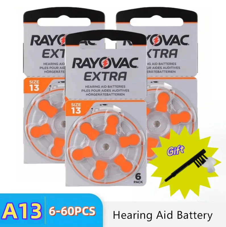 

Hearing Aid battery A13 Rayovac Extra Zinc Air Professional PR48 Batteries for Hearing Aids