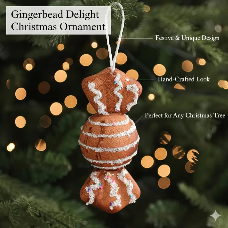 

Christmas Candy Shaped Foam Pendant For Tree Decoration Realistic Hanging Ornament For Home Party Decor Festive Indoor Scene Use