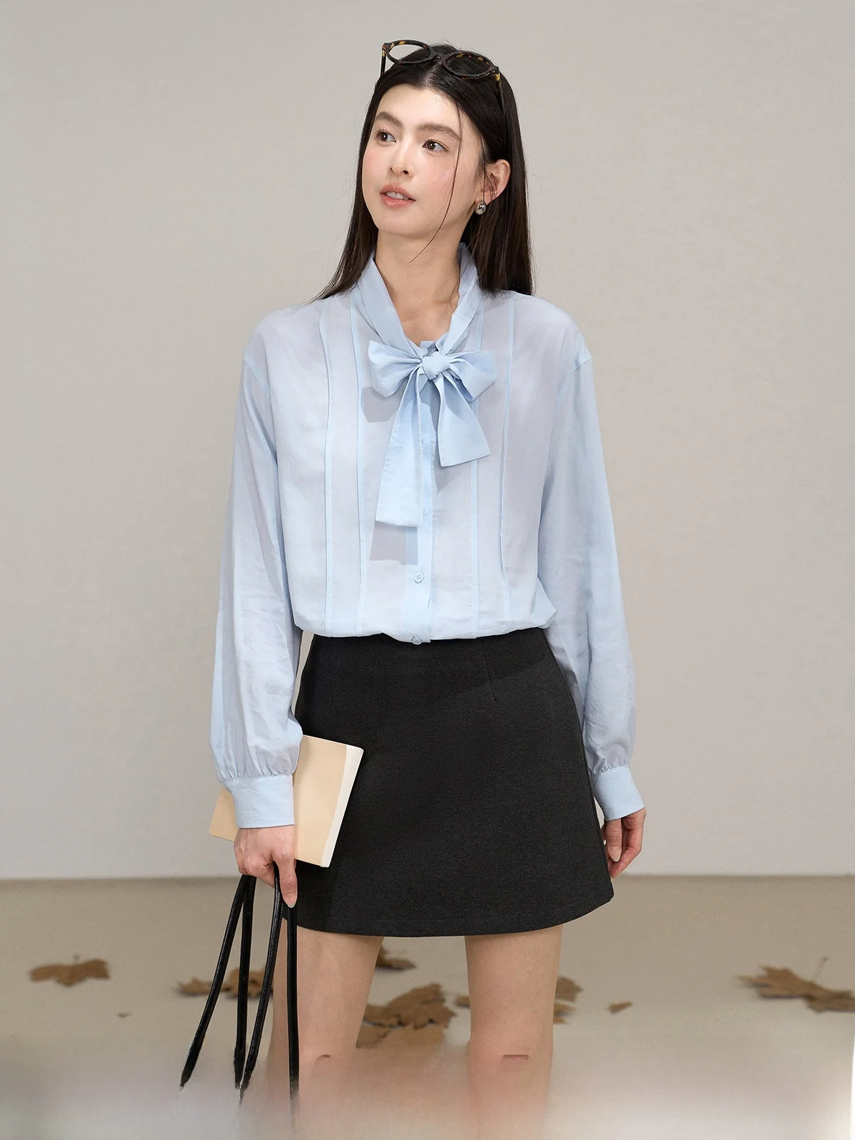 

Свободный длинный женский топ с поясом-узлом для повседневной носки, осенняя новинка, утягивающий, от китайского бренда Xujing