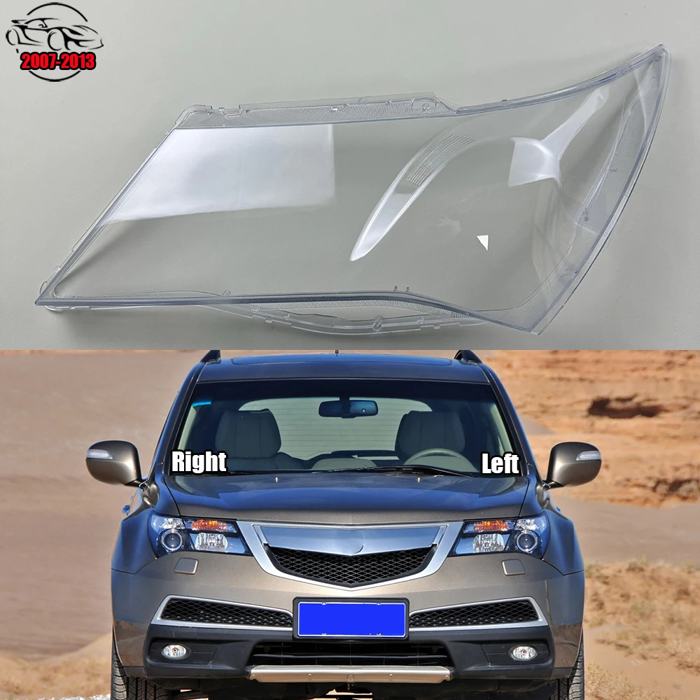 

For Honda Acura MDX 2007~2013 Front Headlamps Cover Transparent Headlight Shell Lens Plexiglass Replace Original Lampshade