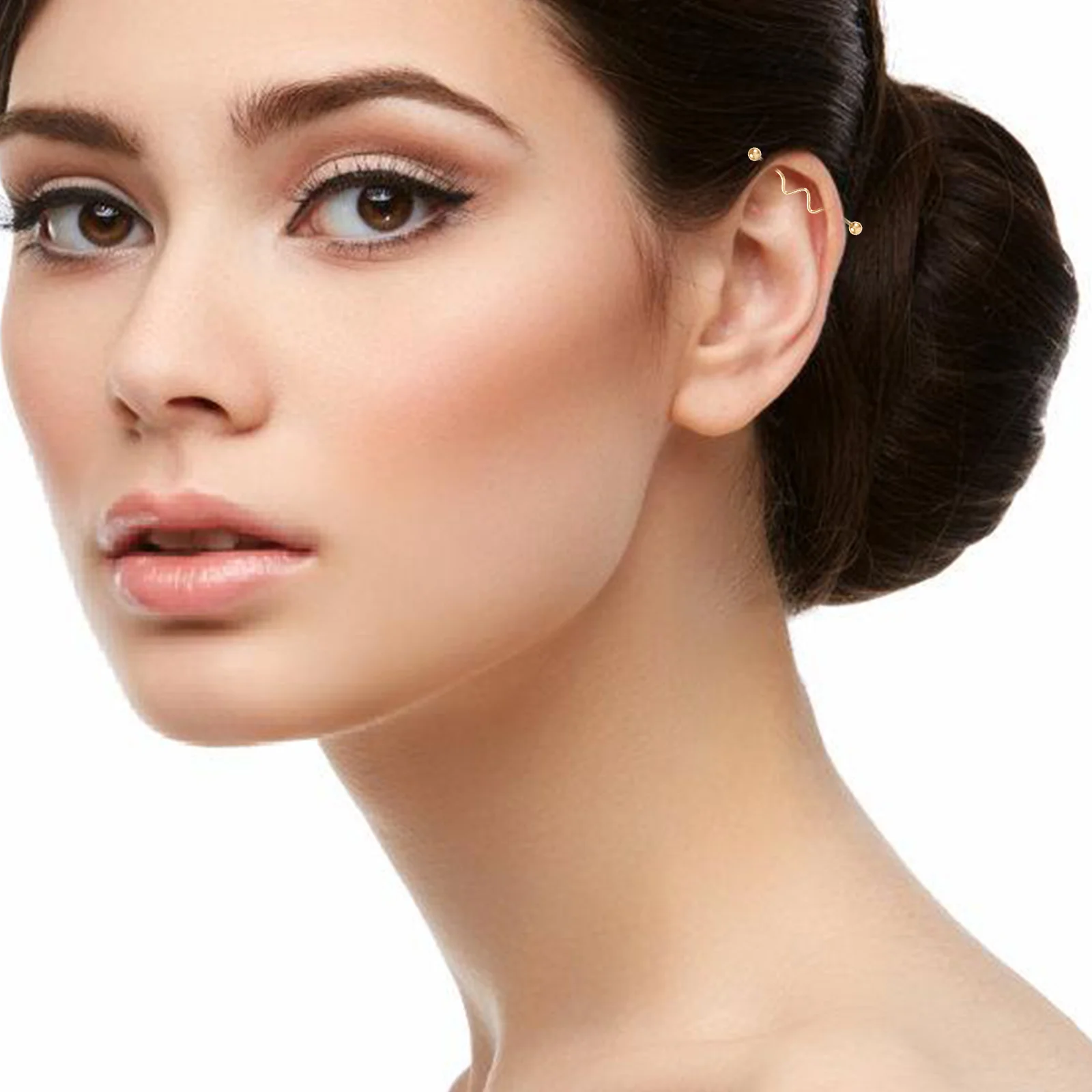 Set di viti per espansione orecchio da 8 pezzi, gioielli penetranti, borchie, frecce industriali, orecchini con bilanciere