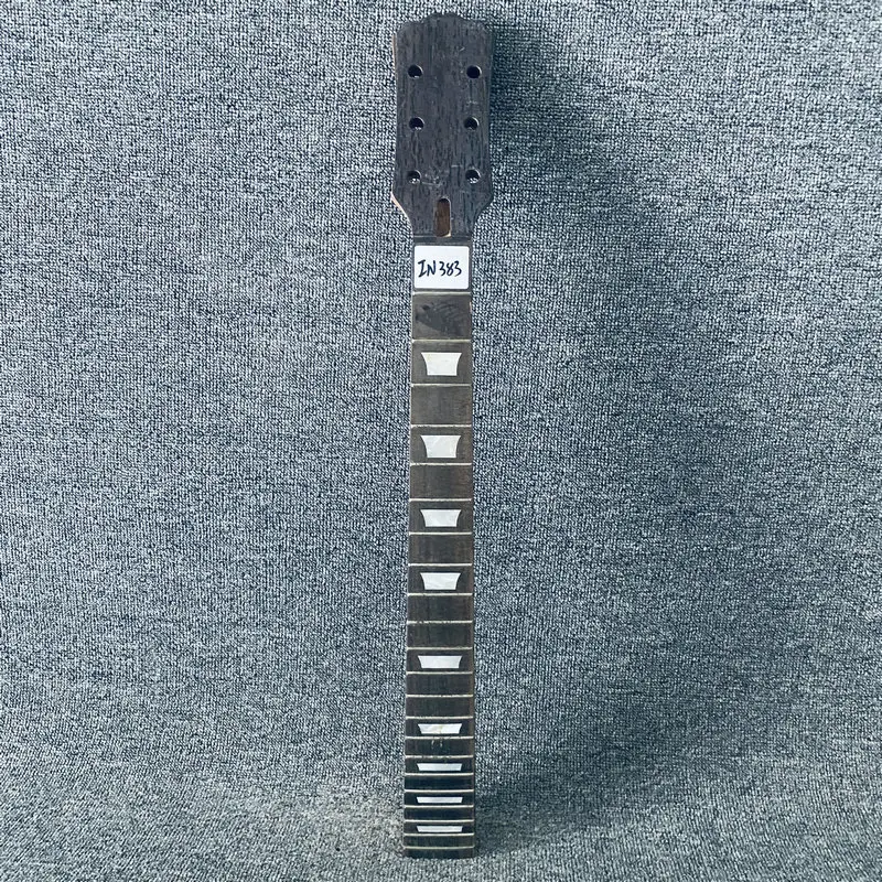 IN383 Custom Order 6 String Electric Guitar Neck Mahogany+Rosewood Rosewood Stick Headstock 648mm Scales Length for Replace