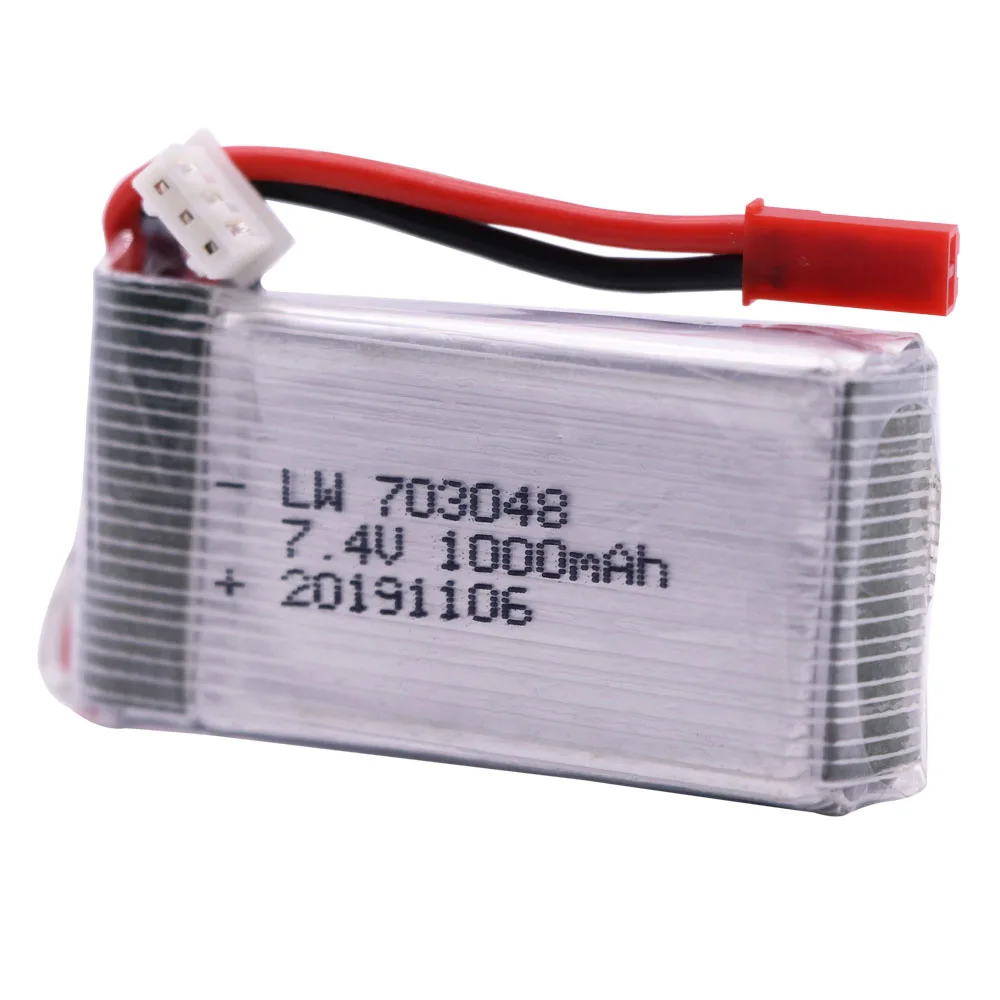 703048 7.4V 1000mah 2S Lipo Battery JST/SM/T/EL-2P Plug For MJXRC X600 U829A U829X X600 F46 X601H JXD391 FT007 RC toys accessory