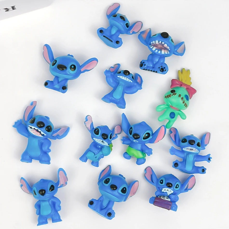 6-12 قطعة غرزة أنيمي فيلم لطيف اليدوية غرزة شخصية صغيرة اليدوية البلاستيكية نموذج سطح المكتب زخرفة لعب الأطفال هدية عيد ميلاد