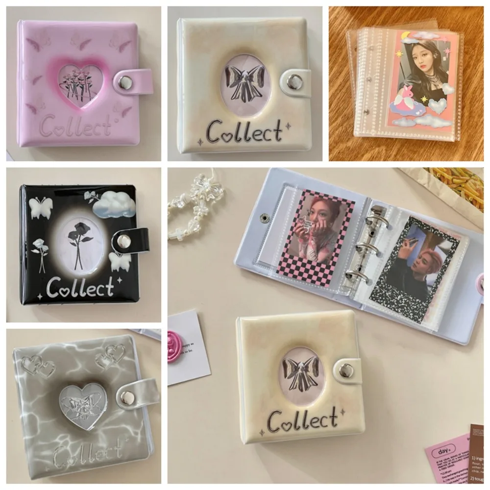 3 inch Photos Collect Book 40 Pockets PVC 3 inch PVC Photo Album Solid Color Gradient Color Mini Photo Album Decorative