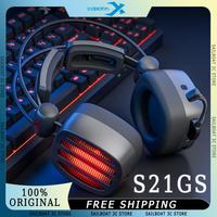 Xiberia S21 GS Headphones With Detachable Noise Cancelling Mic 4-Mode Long Endurance Ultra Low Latency Custom Gaming Headphones