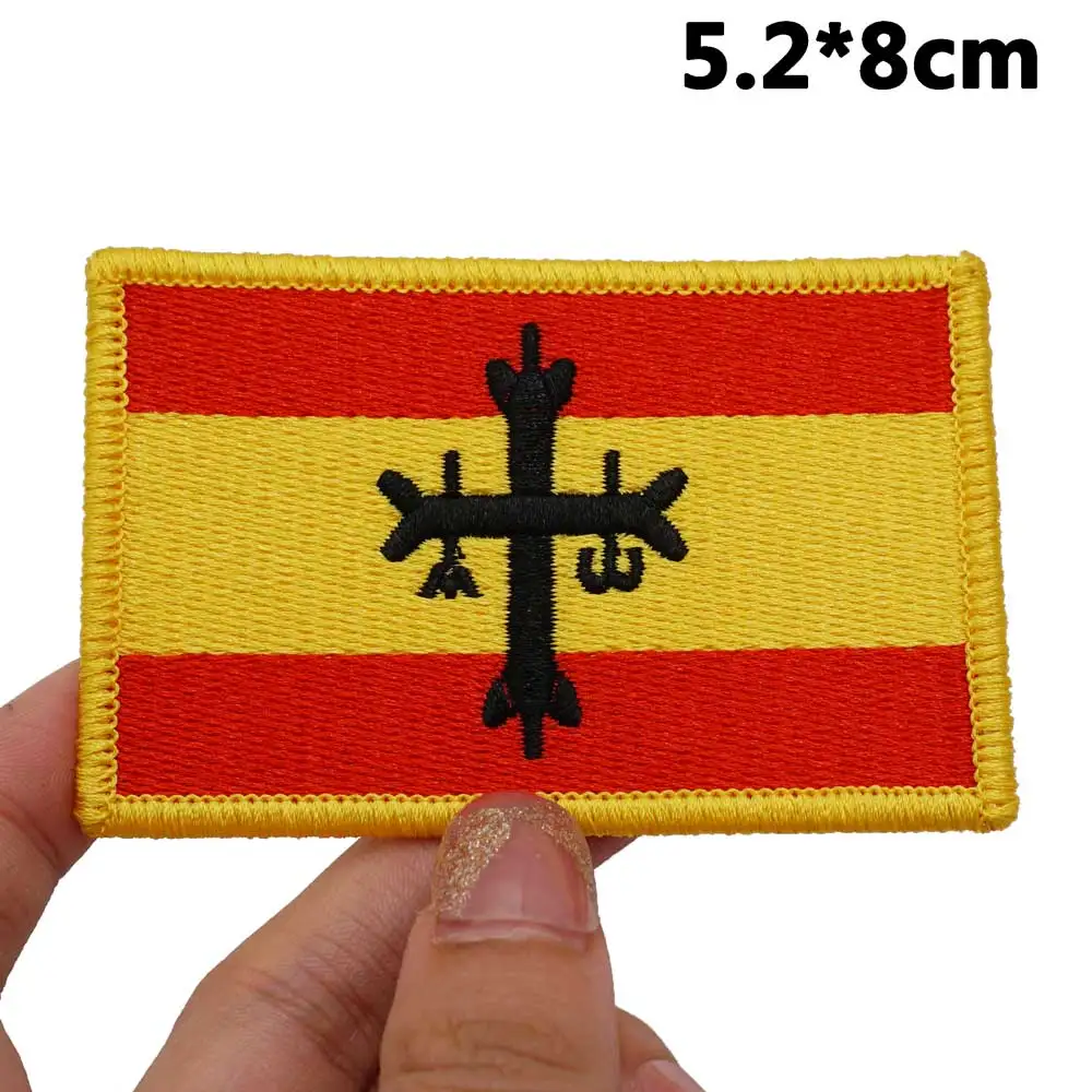 The flag of Asturias autonomous region in Spain Tactical Embroidery Patches for Backpacks and Clothing military Accessories