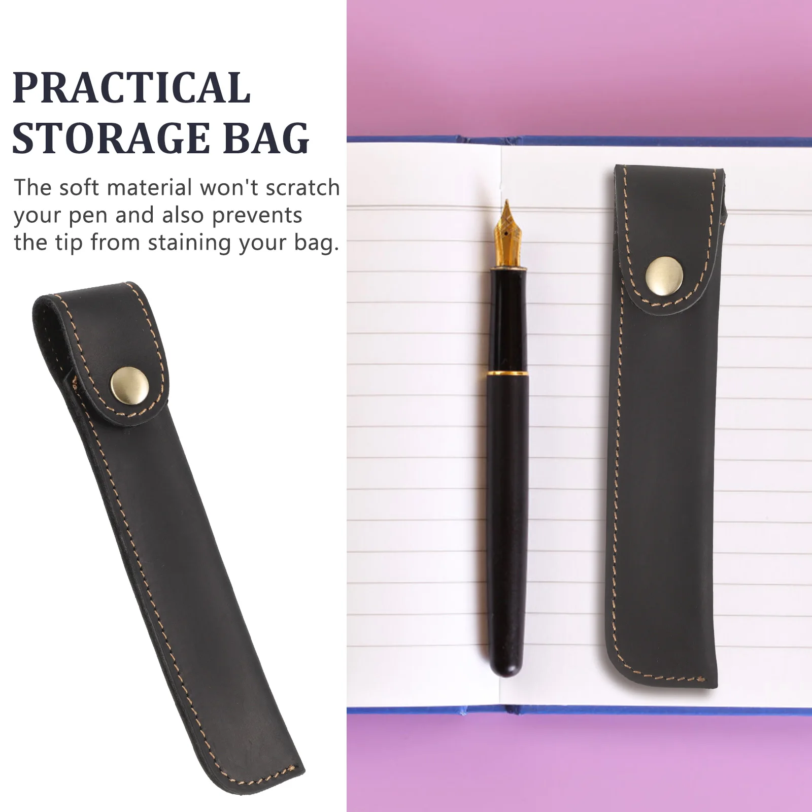 

Pen Holder Case Simple Practical Design Easy to Use Convenient for Stationery Organization Pen Sleeve