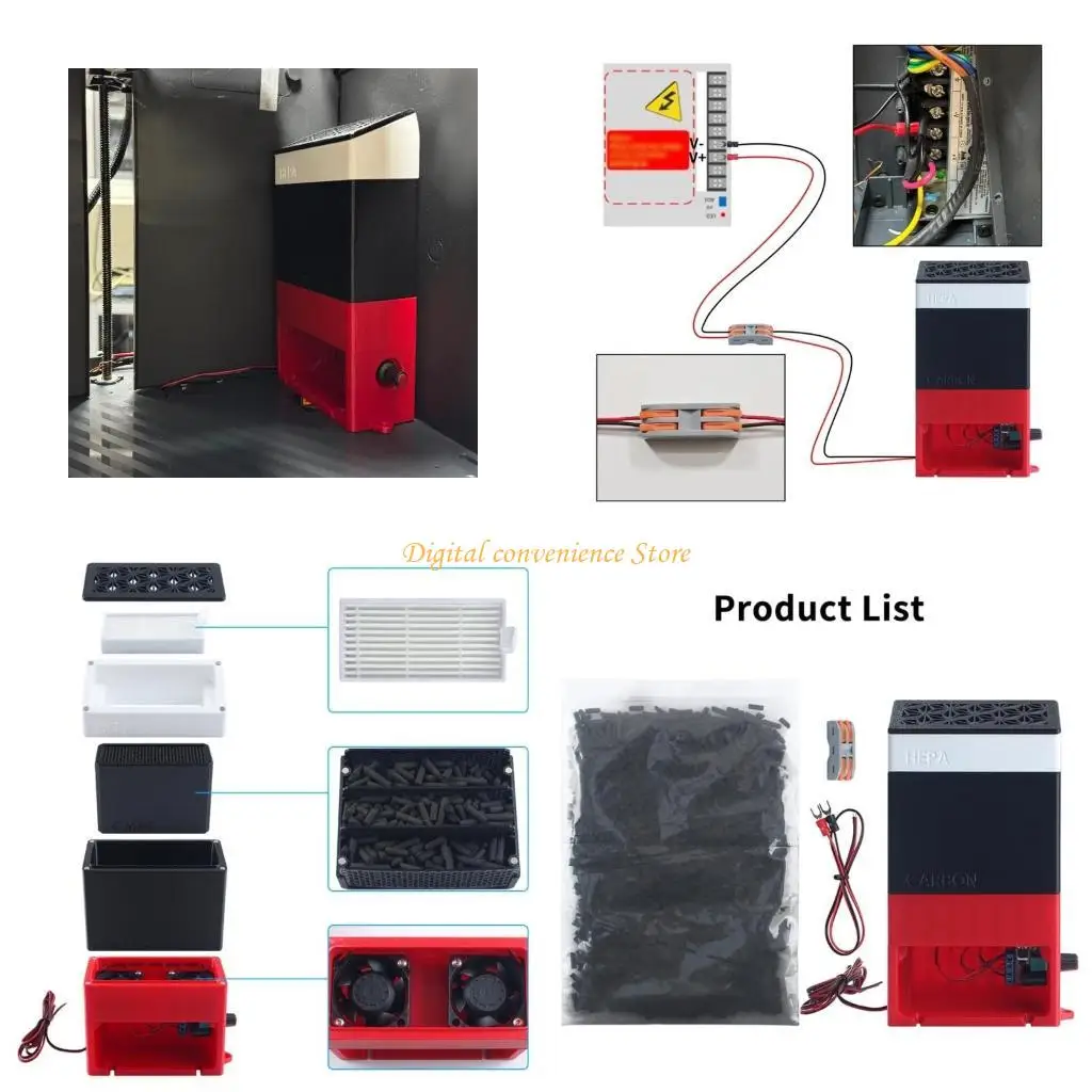 

97QA Activating Carbon Filter Air Purification Filter Replacement 3D Printer Part
