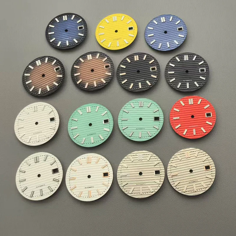 وزارة الدفاع 30.5 مللي متر ساعة الطلب الأخضر مضيئة الهاتفي صالح ل NH35 NH36 اليابان حركة نوتيلوس ساعة ميكانيكية الطلب استبدال أجزاء