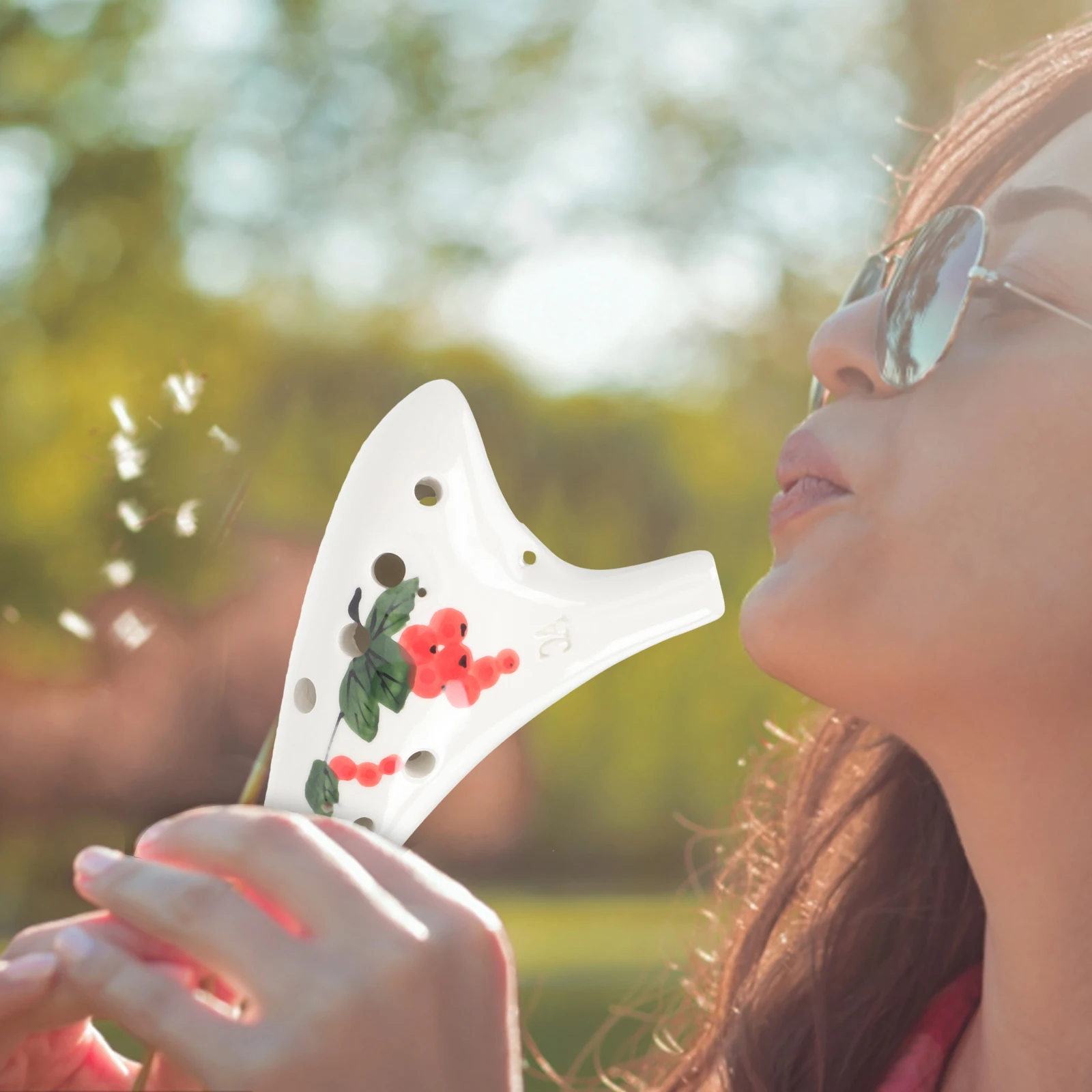 

Ceramic Ocarina Hole H Painted Wind Instrument Beginner Wind Instrument Easy to Play Durable Musical Toy Beginner