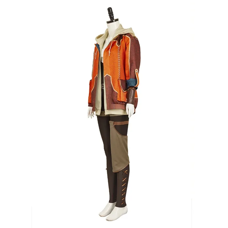 Disfraz de fantasía de Alma Hunter of Monster, disfraz para mujer, chaqueta, pantalones cortos, trajes de juego de rol, ropa de Carnaval de Halloween