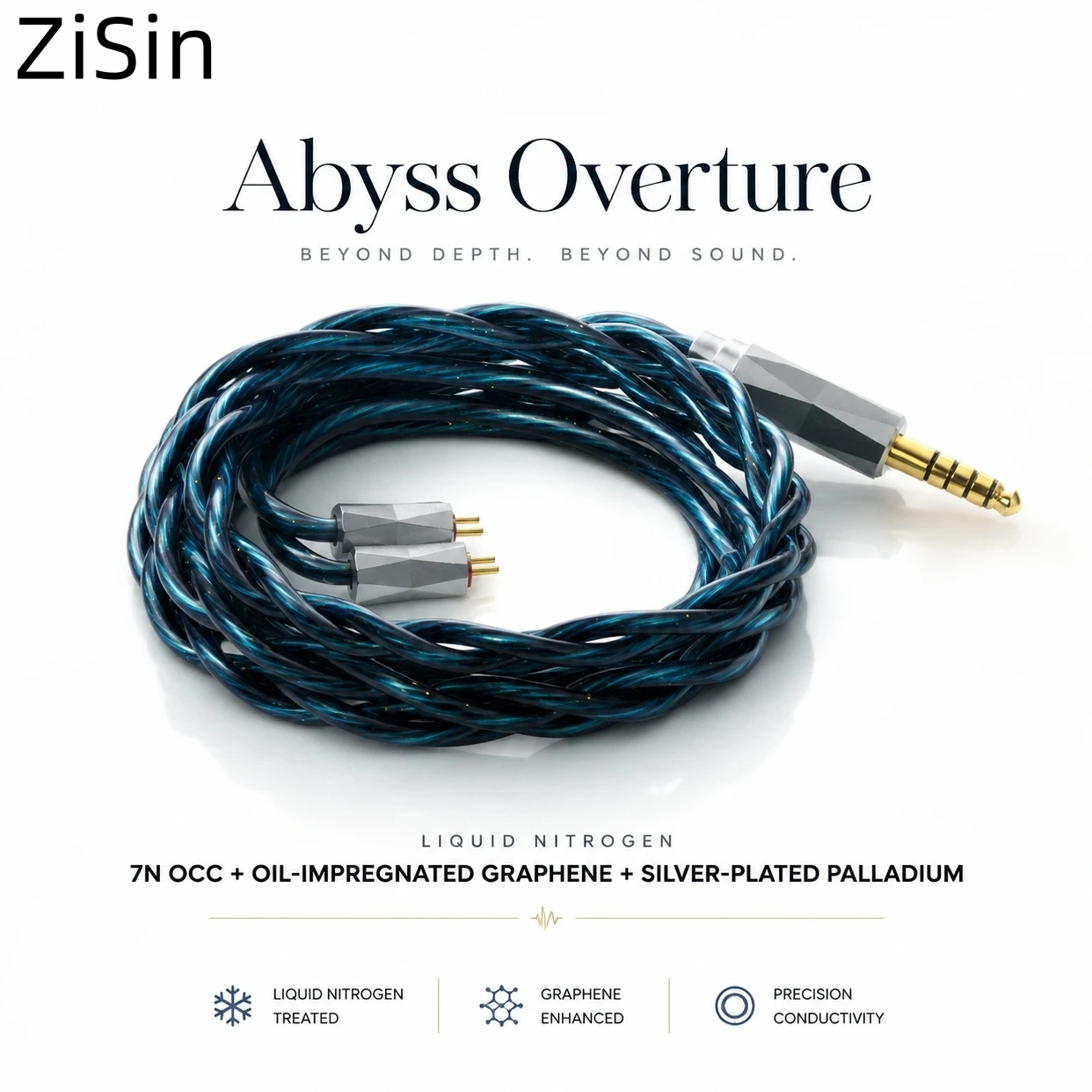 ZiSin-85 2-Core Upgrade Cable 4.4mm Dual 3.5/MMCX/QDC/0.78 2PIN Interface for TANGZU FUDU MOONDROP