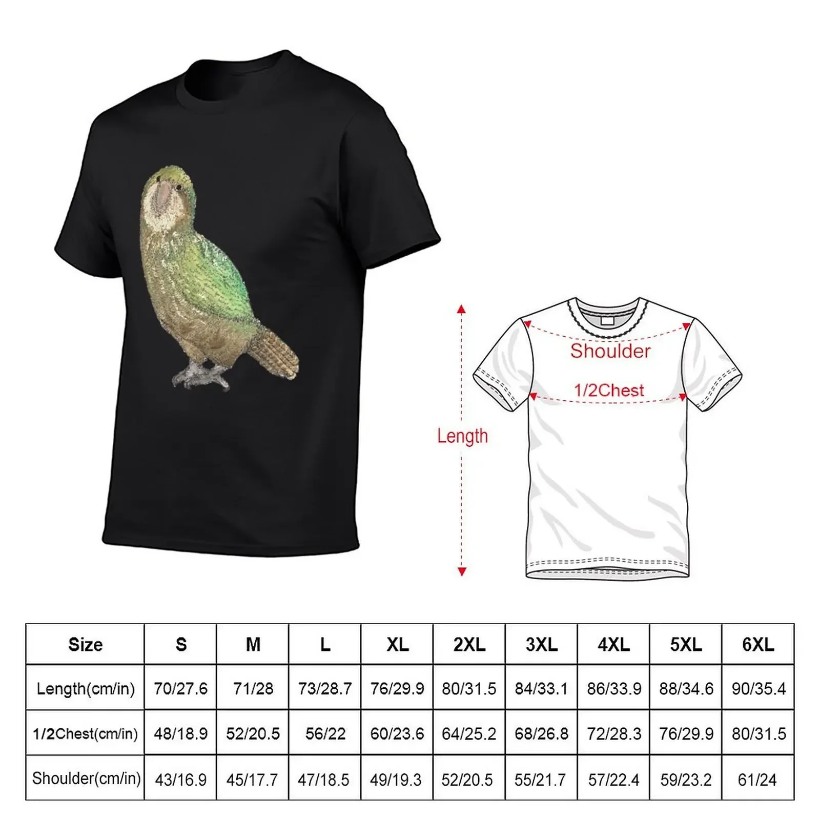 Kakapo T-Shirt summer top graphic shirts mens vintage t shirts