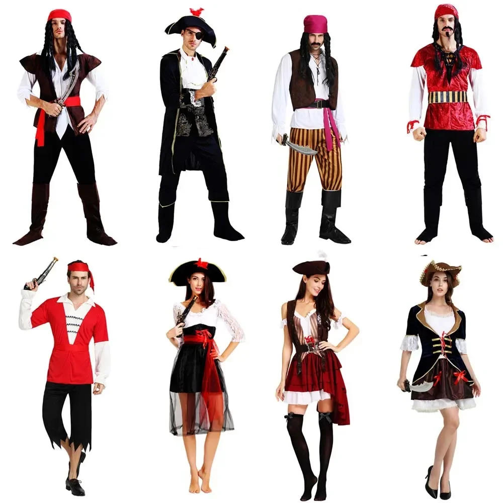 Disfraz de Piratas para Adultos, Disfraces de Halloween para Carnaval, Fournitures de Robe de ix, Nouveauté, 7,5