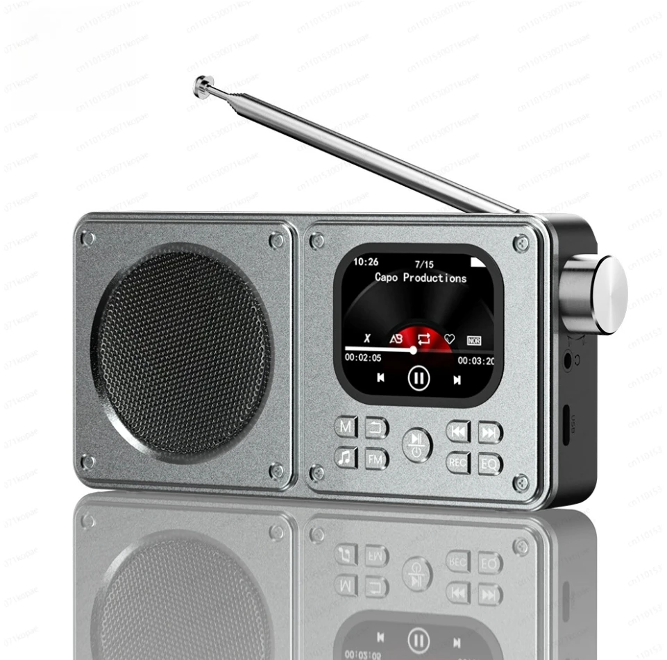 

Portable FM Radio MP3 Wireless with Bluetooth LCD Screen Clock Lyrics Display 16/32/64 GB