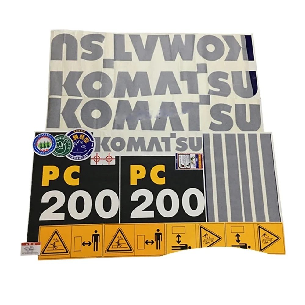 For Komatsu Excavator Supplies Full Vehicle Sticker Logo PC200/210/220/350/400/450-7 Car Standard Model Sticker