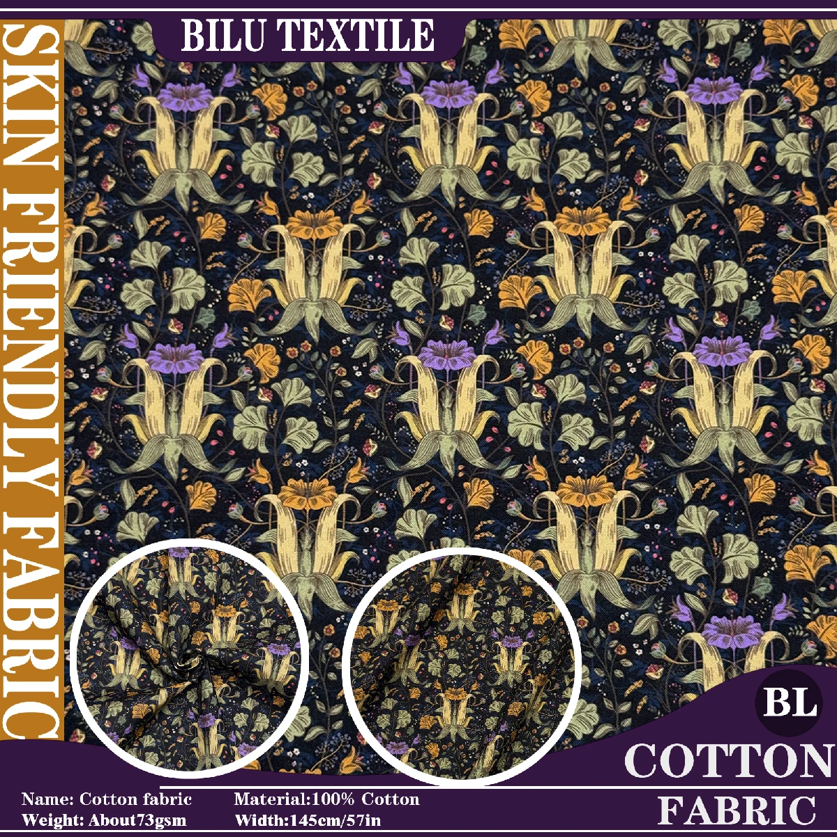 

1/5 м 100% хлопок Уильям Моррис 80S Like liberty 195 газон поплин печать Швейная ткань Изготовление платья Одежда ручной работы DIY ткань