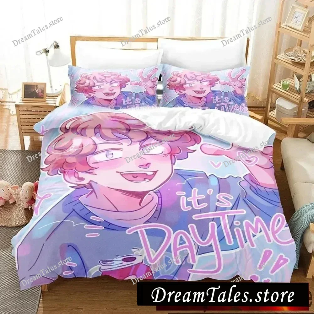 3D Print Tommyinnit Sunday Club Bedding Set Duvet Cover Bed Set Quilt Cover Pillowcase Comforter King Queen Size Boys Adult741