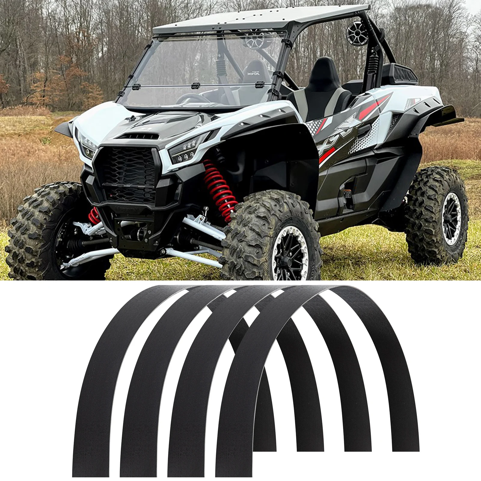 

4 шт., расширители крыльев, широкие колесные арочные брызговики для Kawasaki Teryx KRX4 1000