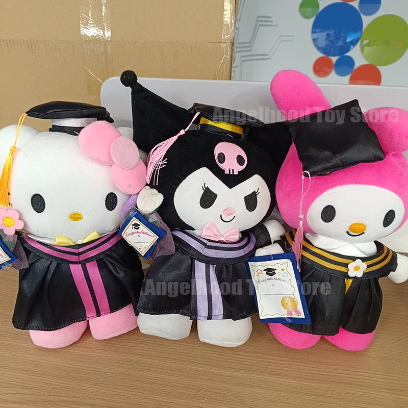 Sanrio Anime Hobby My Melody Kuromi Cinnamoroll Hello Kitty Graduation Large Kawaii 35cmPlush Doll divano cuscino regali di compleanno