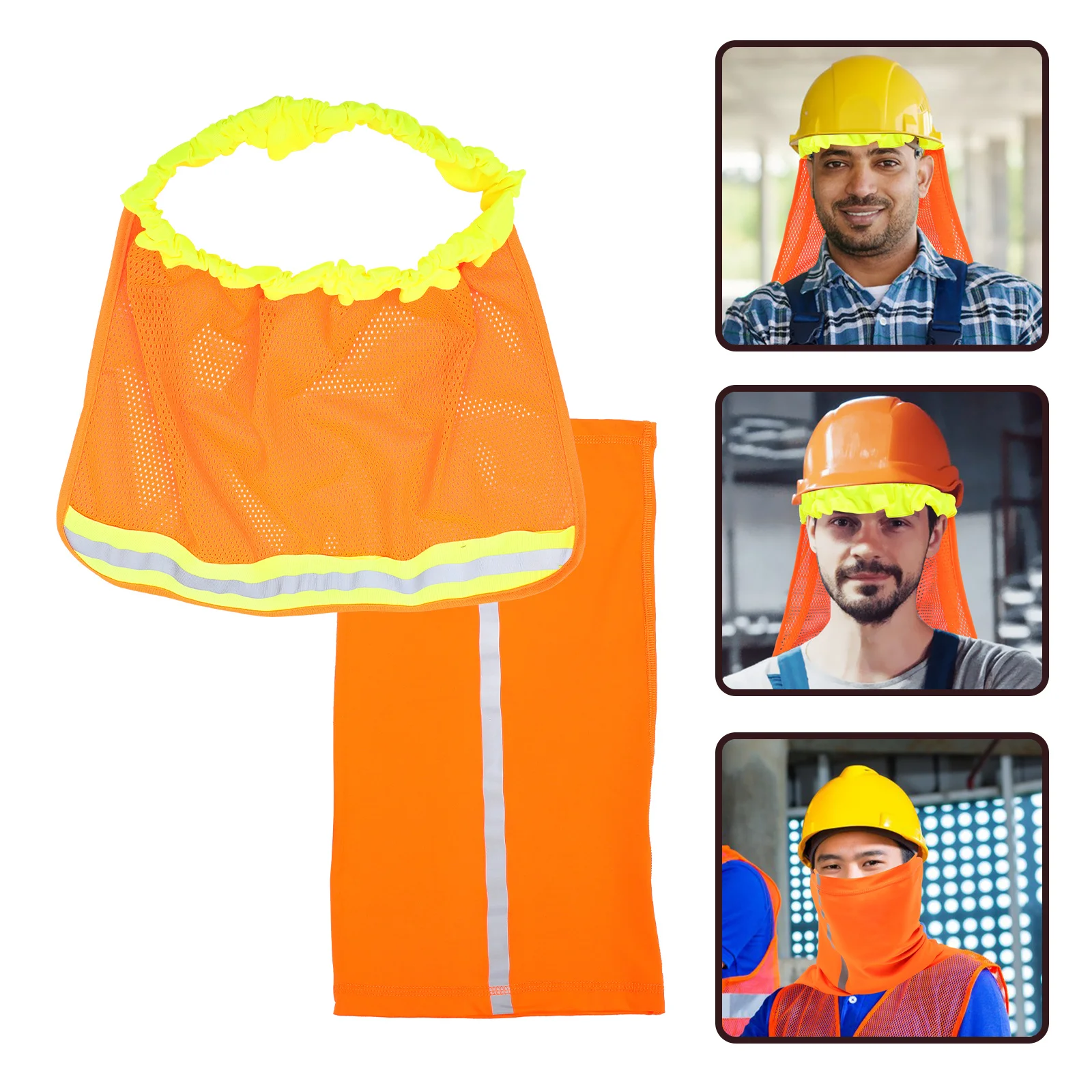 1 مجموعة قبعة صلبة غطاء ظل الشمس حامي الرقبة تصميم عاكس في الهواء الطلق البناء السلامة الرؤية المضادة للأشعة فوق البنفسجية الرياح الرملية #5