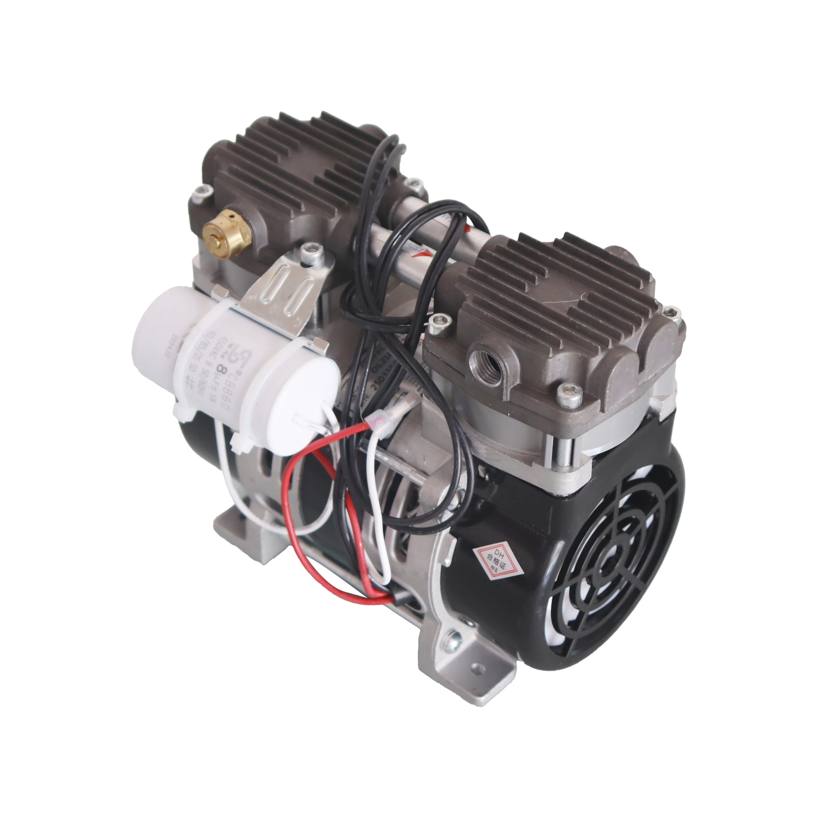 ضاغط خالي من الزيت 230 وات 380 وات 680 وات مضخة مكبس مزدوجة منخفضة الضوضاء ضاغط هواء صغير