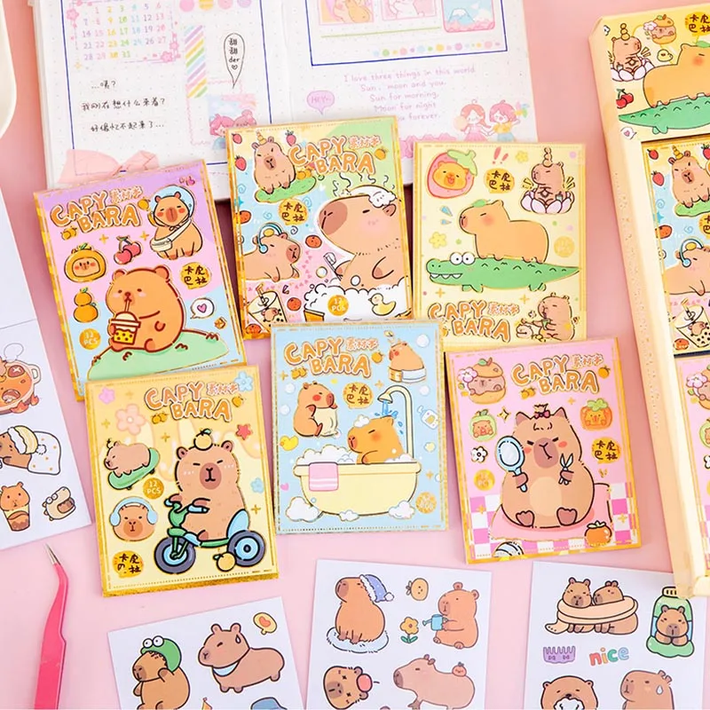 20pcs/lot Creative Capybara Stickers Set Kawaii Animal Scrapbooking DIY Diary Decorative Stationery Sticker Album Stick Label