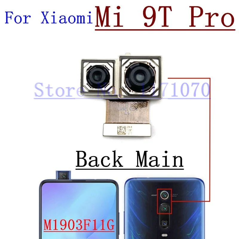 For Xiaomi Mi 9T Pro Back Main Backside Selfie Frontal Facing Small Rear Camera Module Flex Cable Replacement Parts