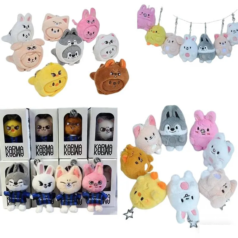 

Официальный новый продукт SKZOO: плюшевая игрушка-подвеска Stray Kids KARMA, мультяшная детская плюшевая игрушка, украшение для рюкзака, подарок