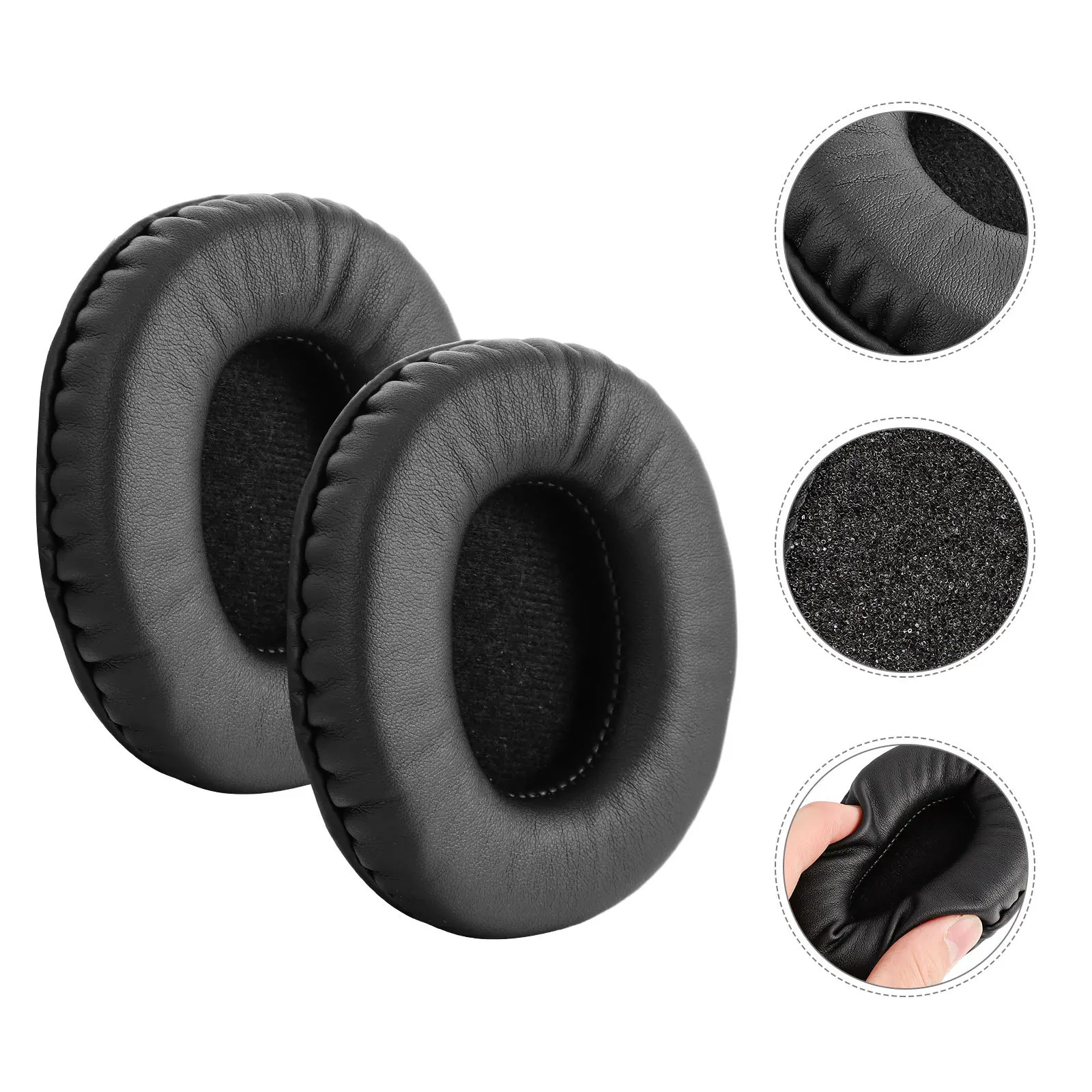 

1 Pair Sponge Ear Pad Soft High Elastic For Mdr-7506 Mdr- Replacement Cushion Headset Earpad For Portable Audio Devices