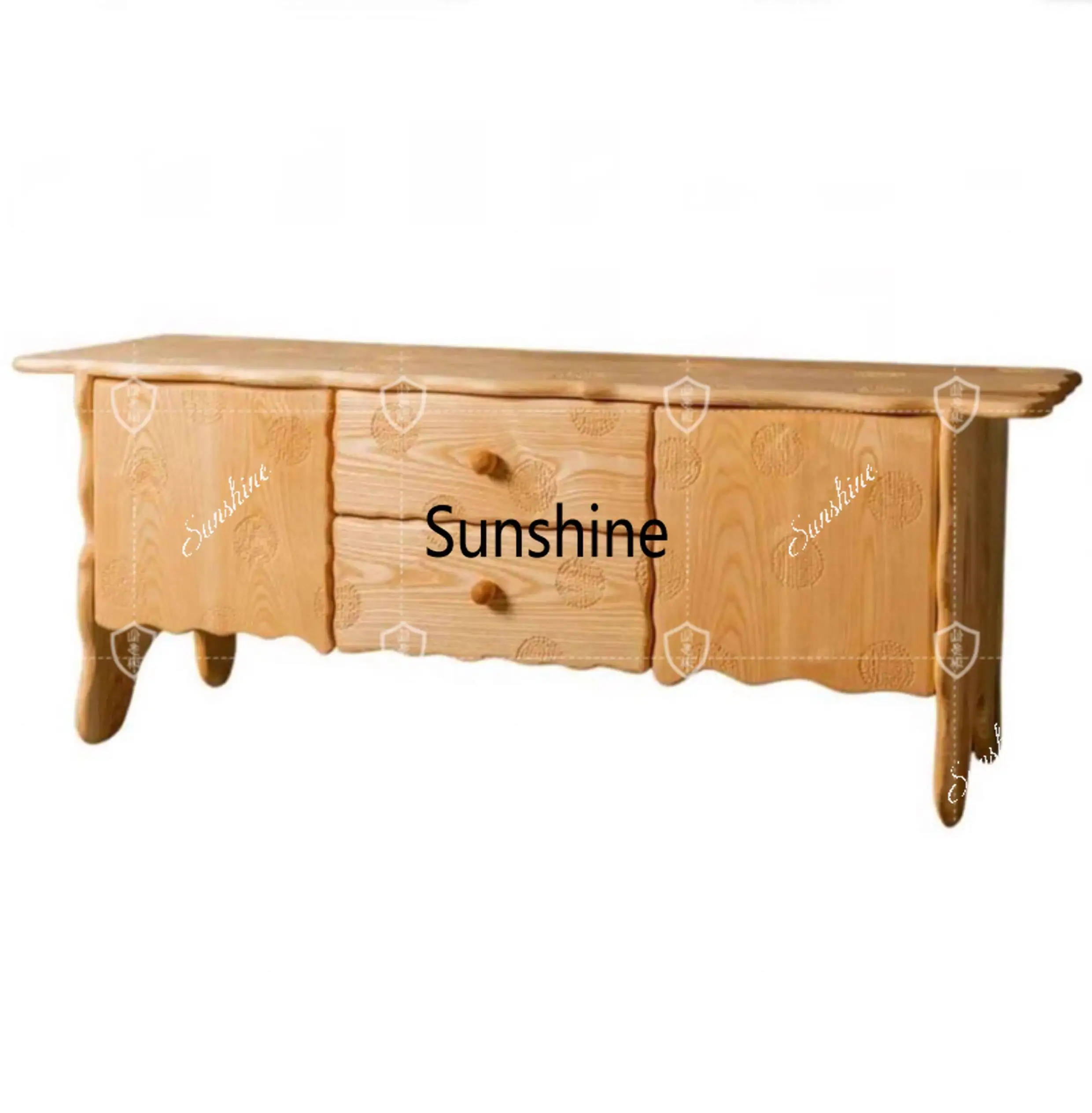 Astonished wind solid wood dining side cabinet retro all solid wood side cabinet