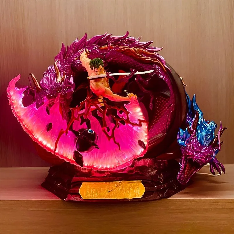 Figurine une pièce Roronoa Zoro, 37cm, peut brille, Tornado, modèle de Collection Anime, ornement de bureau en Pvc, cadeaux de vacances, jouets pour enfants