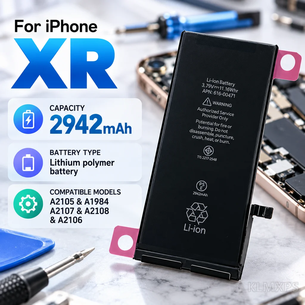 High Quality Phone Replacement Battery 2942mAh For iPhone XR Compatible With A2105 A2107 A1984 Mobile Phone Repair Battery