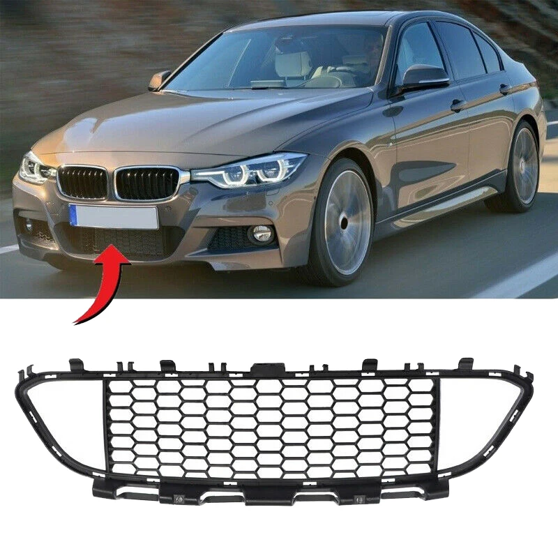 New-51118068124 Car Front Bumper Lower Center Grille for-BMW 3 Series F30 F31 LCI M-Sport 2011+