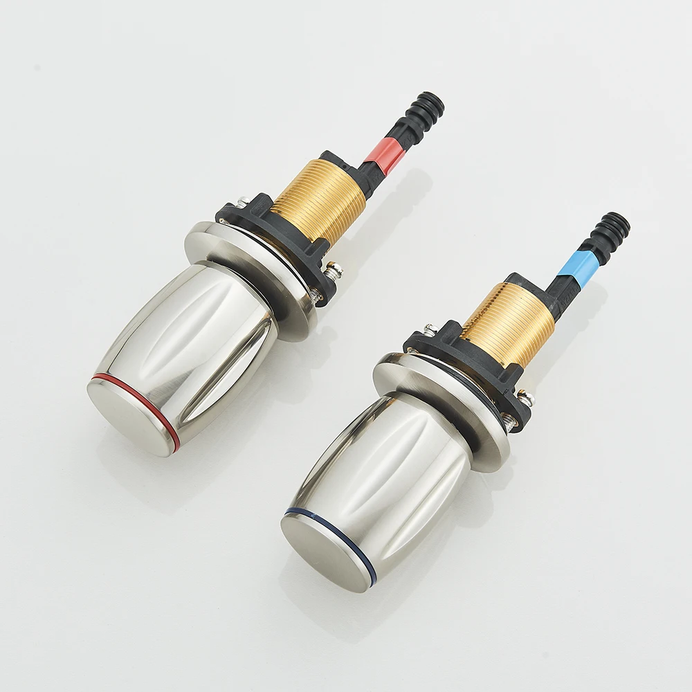 2pcs Bathroom Basin Tap Handle Durable Pumpkin Design Hot & Cold Control Valve Mixer Handle Bathtub Faucet Switch