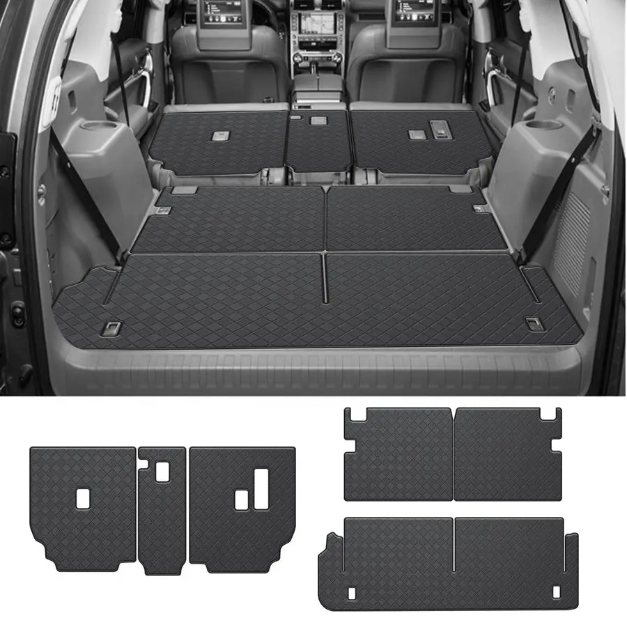 

Коврик в багажник и накладка на спинки сидений GX460 из искусственной кожи для Lexus GX460, защитный чехол на 2-е и 3-е ряды сидений, всепогодный