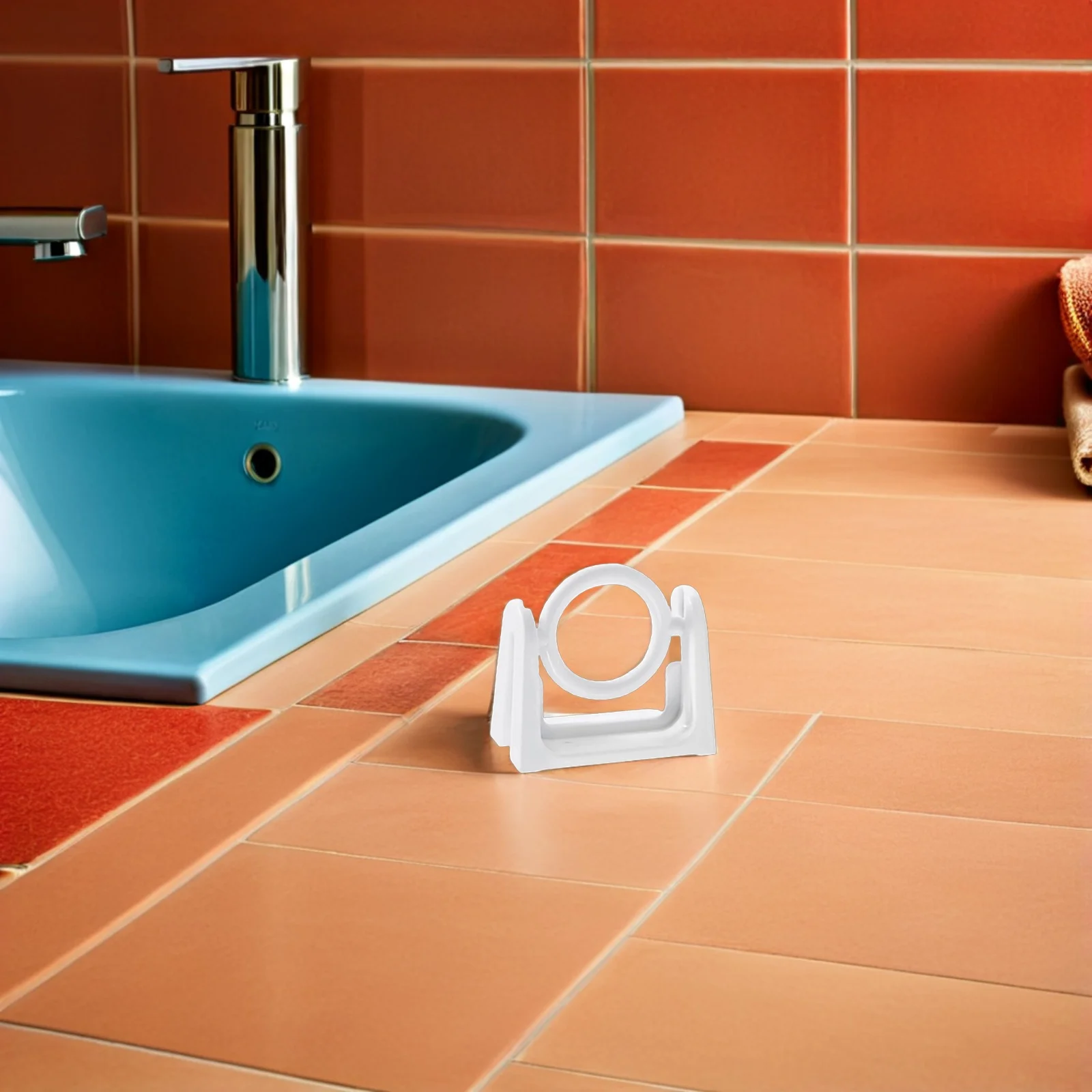 

8pcs Rotatable Towel Rod Holder Adhesive No Drill Bathroom Rack Corner Flat Use Strong Hold Classic White Dual-Purpose Towel